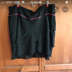 Black mini skirt